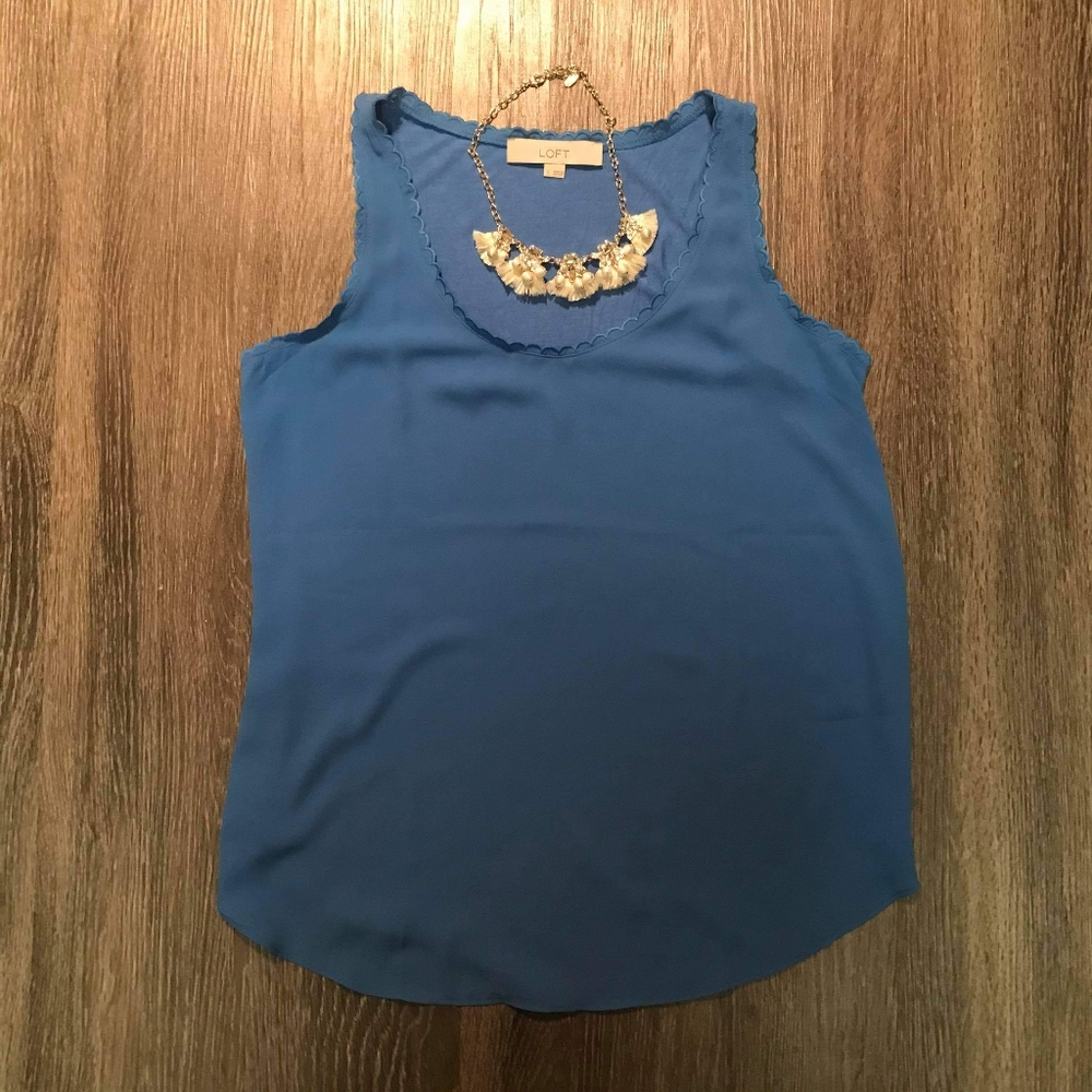 LOFT Blue Tank Top